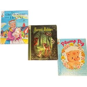 Lot of 3 VTG 1950's Elf Books, Three Titles, Hardcover